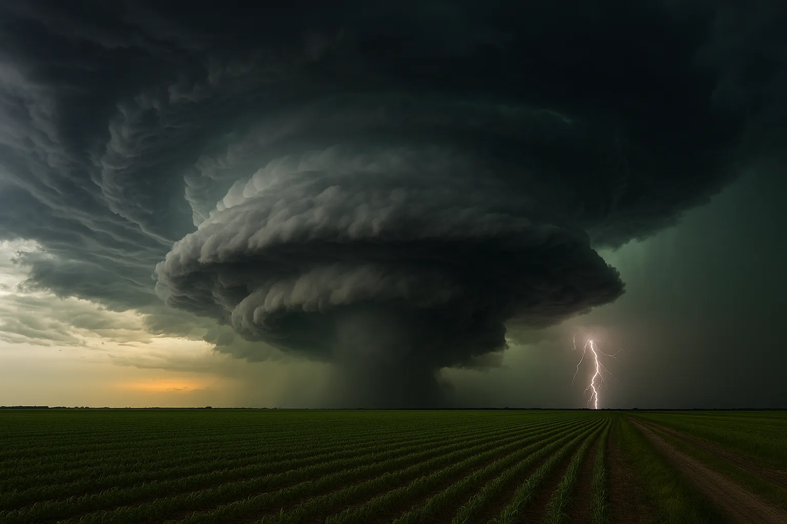 Dramatic supercell thunderstorm